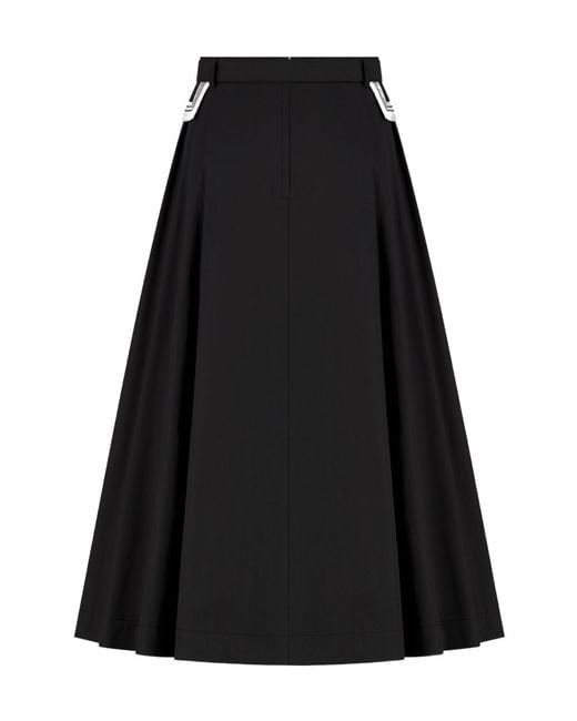 Dior Black Mid-Length Flared Skirt