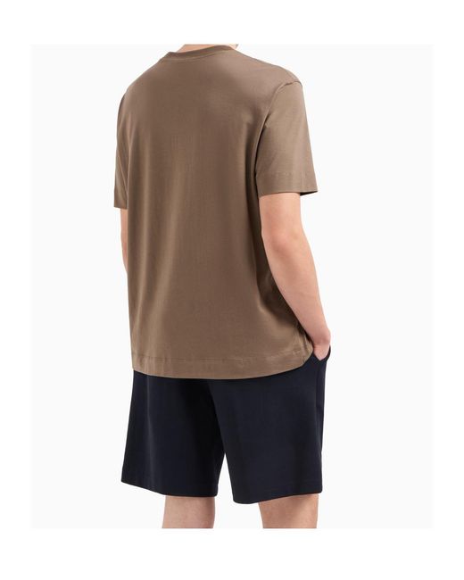 Emporio Armani Natural Logo-Print T-Shirt for men