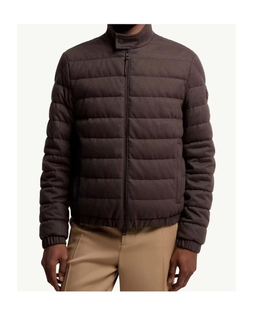 Moncler Brown Luray Zipped Quilted Jacket for men