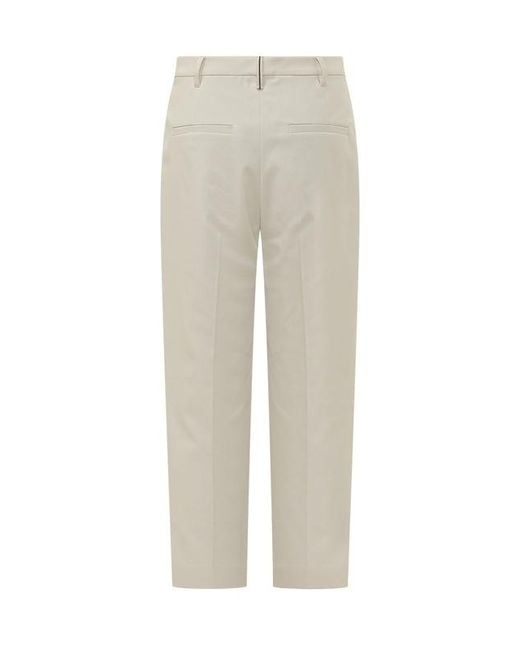 Brunello Cucinelli White Casual Pants With Belt Loops