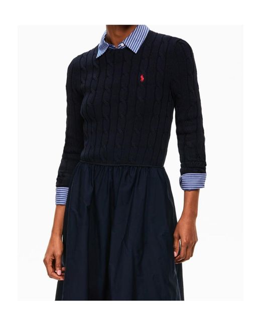 Polo Ralph Lauren Blue Logo Knit Dress