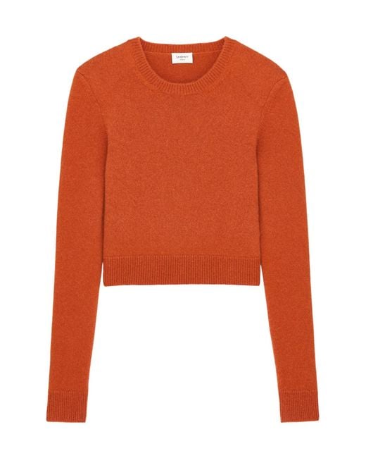 Saint Laurent Orange Crewneck Sweater