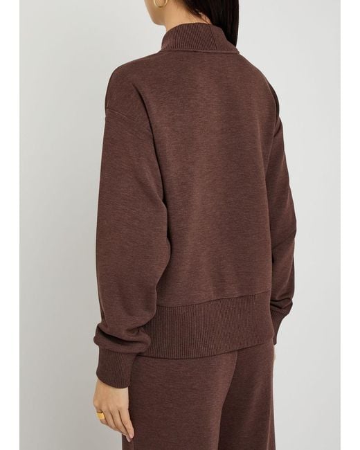 Varley Brown Sally Stretch-Jersey Sweatshirt