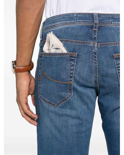 Jacob Cohen Blue Belt Loop Jeans for men