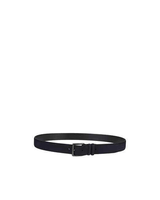 Orciani Blue Nabucco Nubuck Leather Classic Belt for men