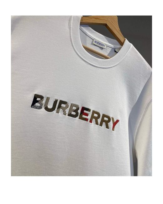 Burberry White Crew Neck T-Shirt for men