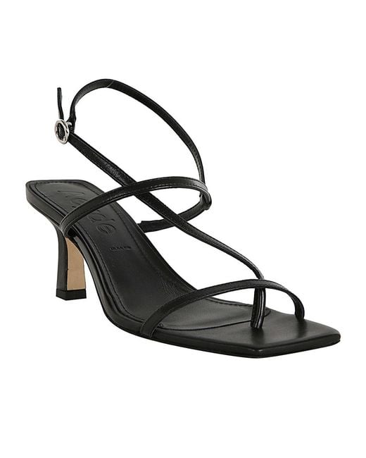 Aeyde Metallic Elise T-Bar Strap Sandals