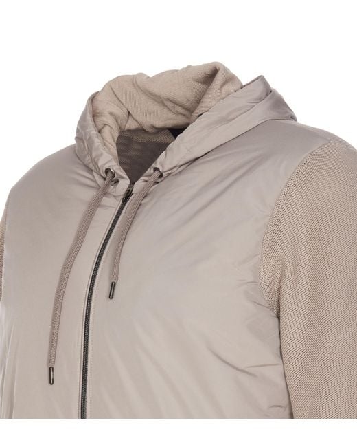 Herno Multicolor Zip-Up Hooded Drawstring Jacket for men