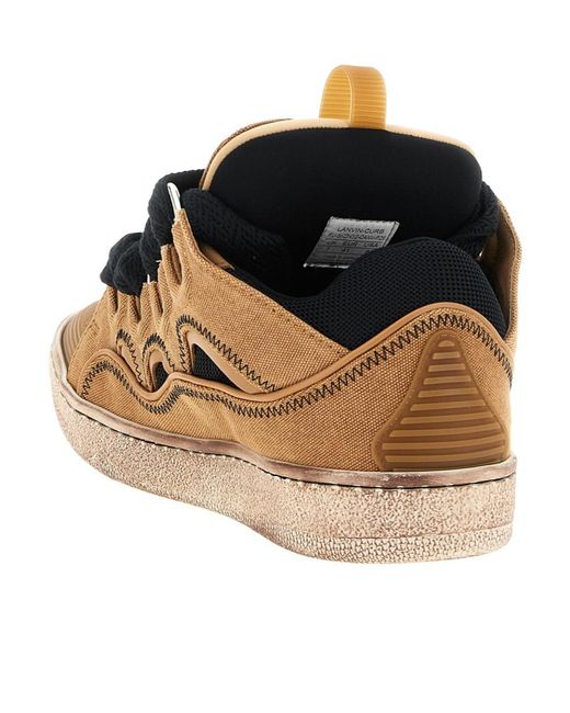Lanvin Brown Curb Low-Top Sneakers for men