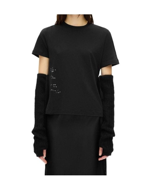 Ann Demeulemeester Black Mea Knitted Gauntlets