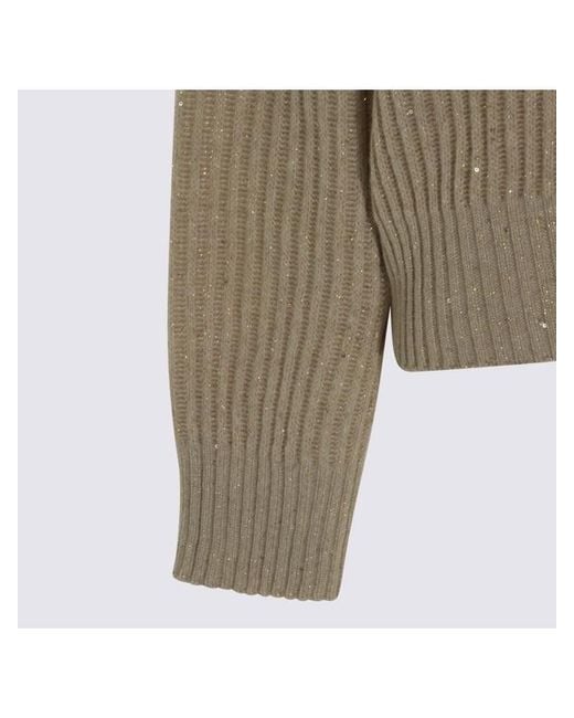 Brunello Cucinelli Multicolor Knitted Hooded Jumper