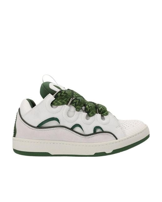 Lanvin Metallic Curb Low-Top Sneakers for men