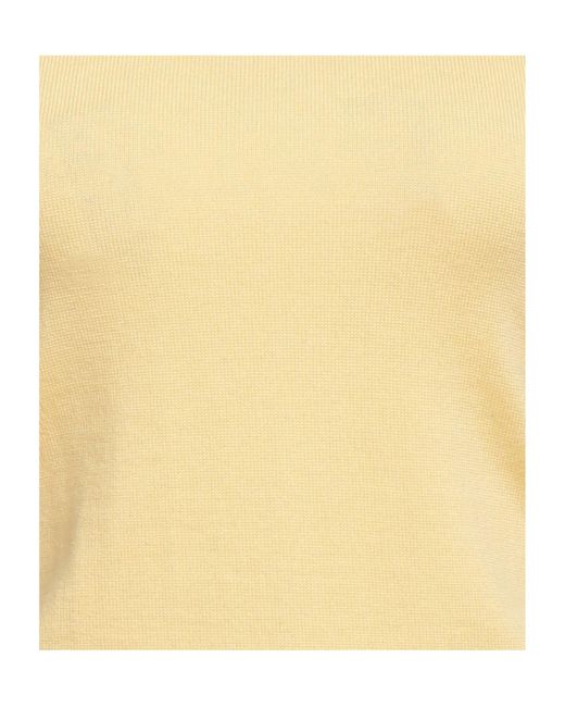 Sportmax Yellow Solid Knit Sleeveless Turtleneck