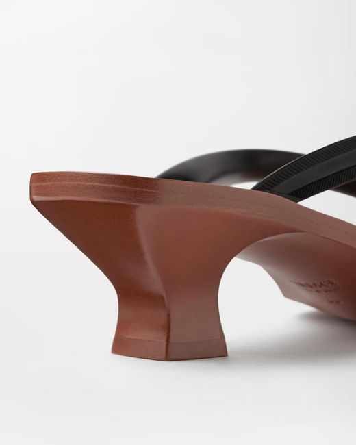 Versace Brown Sophie Rubber Thong Sandals 40Mm