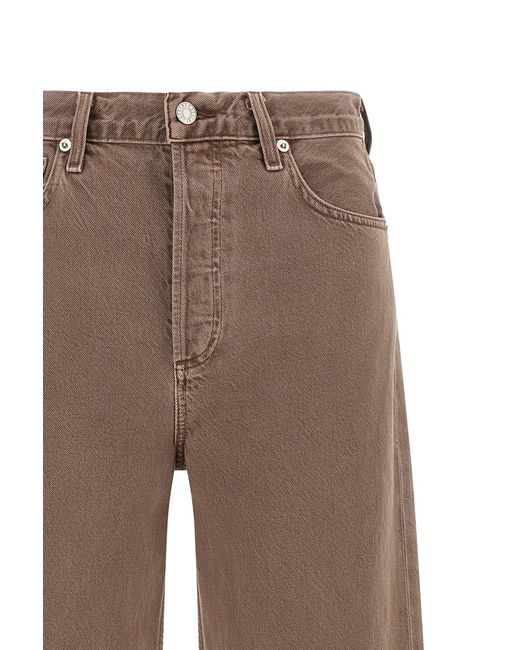 Agolde Brown Ren Wide-Leg Jeans