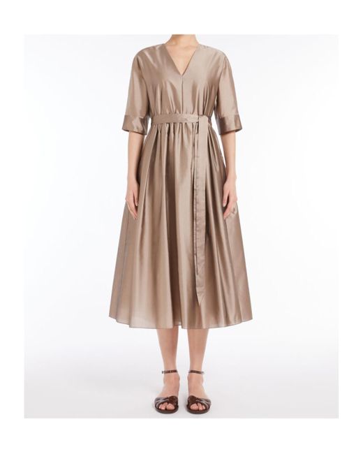 Max Mara Natural 'S Viola V-Neck Short-Sleeved Dress
