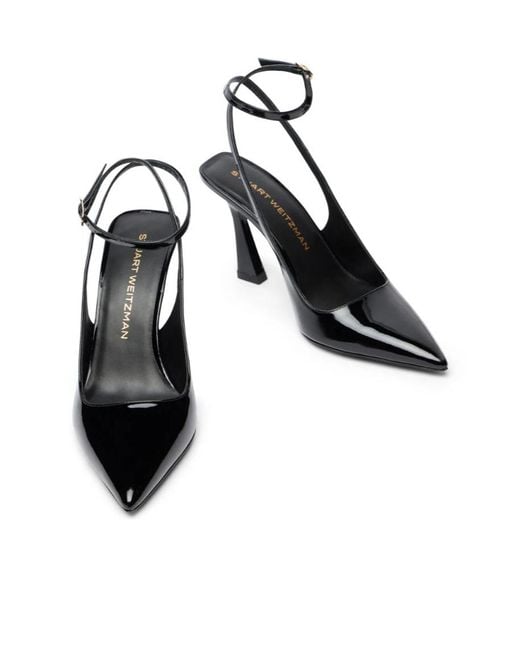 Stuart Weitzman Black Vinnie 85 Strap Pump