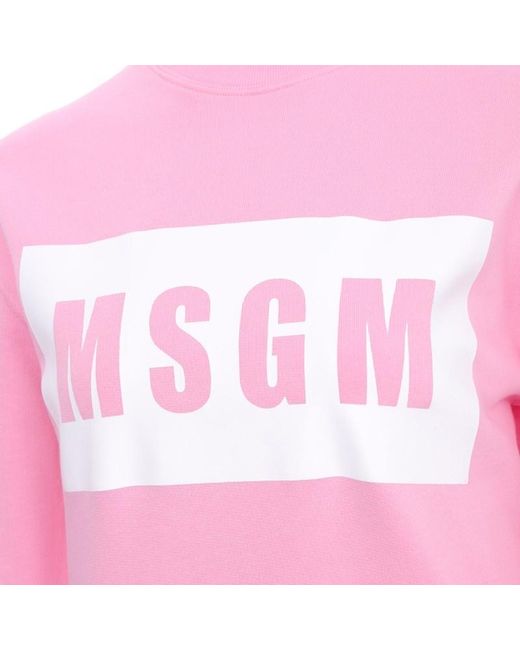 MSGM Pink Logo Details Sweater