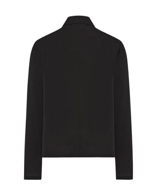 The Row Black Long-Sleeved Shirt