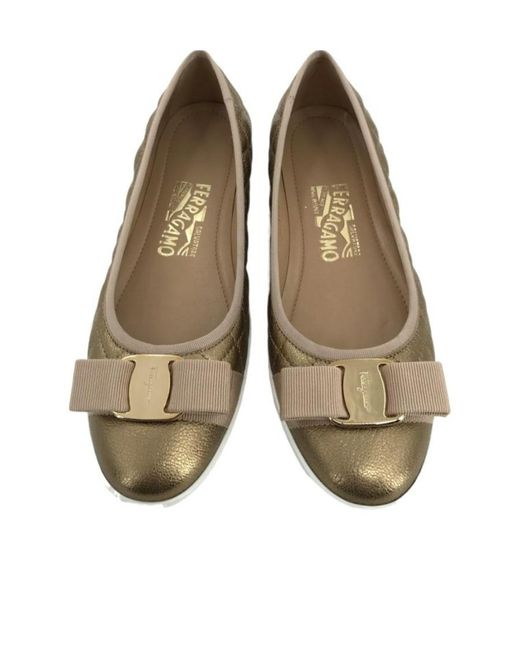 Ferragamo Multicolor Logo Flats