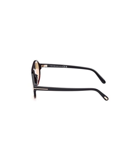 Tom Ford Metallic Eyewear Pilot-Frame Sunglasses for men