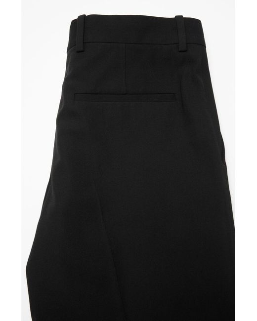 Acne Black Pressed-Crease Tailored Trousers for men
