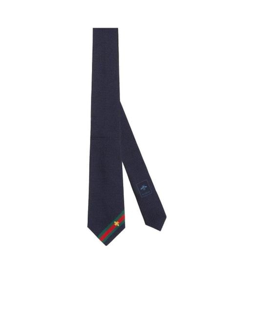 Gucci Blue Bee Web Tie for men