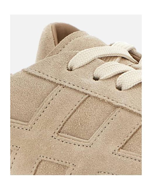 Hogan Brown Olympia Side H Patch Sneakers