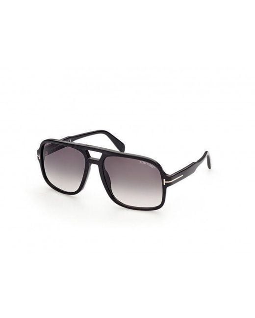 Tom Ford White Eyewear Falconer Square Frame Sunglasses for men