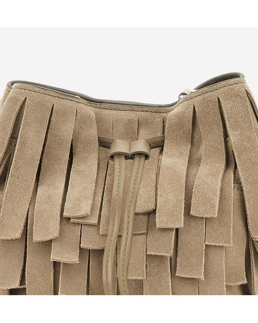 Hogan Natural Hocket Frange Mini Bucket Bag