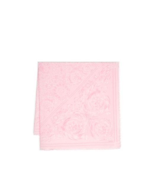 Versace Pink Printed Scarf
