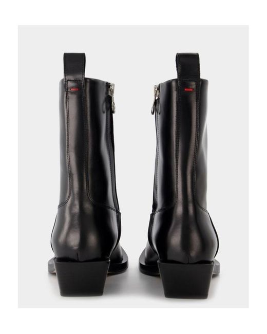 Aeyde Black Pointed Toe Slip-On Boots