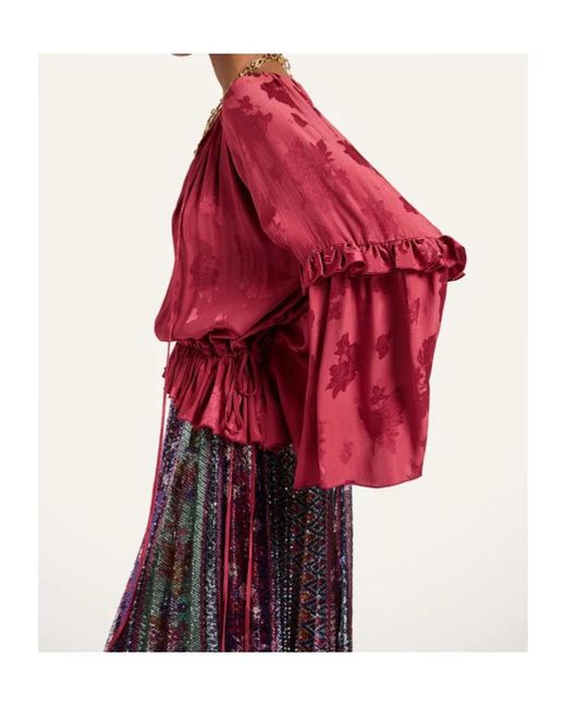 LaDoubleJ Red Boho Blouse