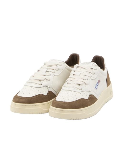 Autry White Medalist Low-Top Sneakers for men