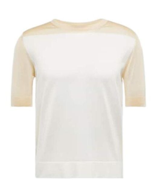 Jil Sander White Oversized Silk T-Shirt for men