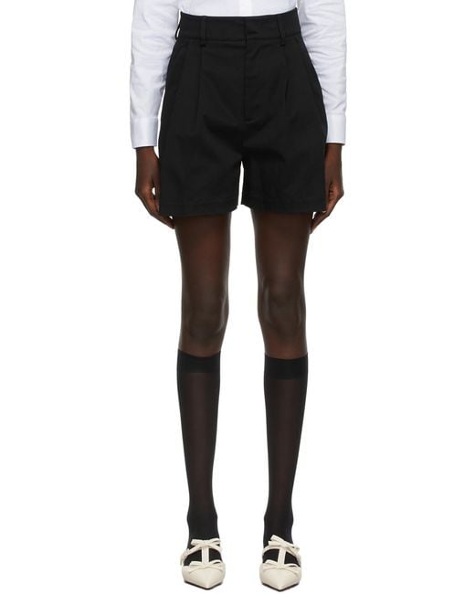 RED Valentino Black High Waist Mini Shorts
