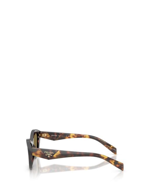 Prada Green Eyewear Butterfly Frame Sunglasses