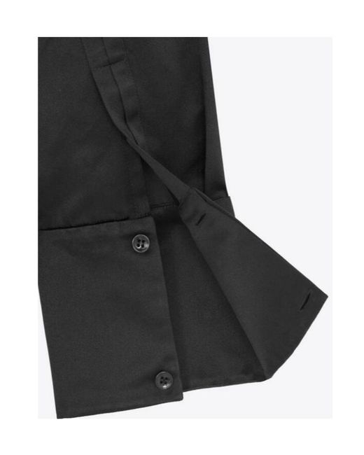 Saint Laurent Black Oversized Long-Sleeved Shirt for men