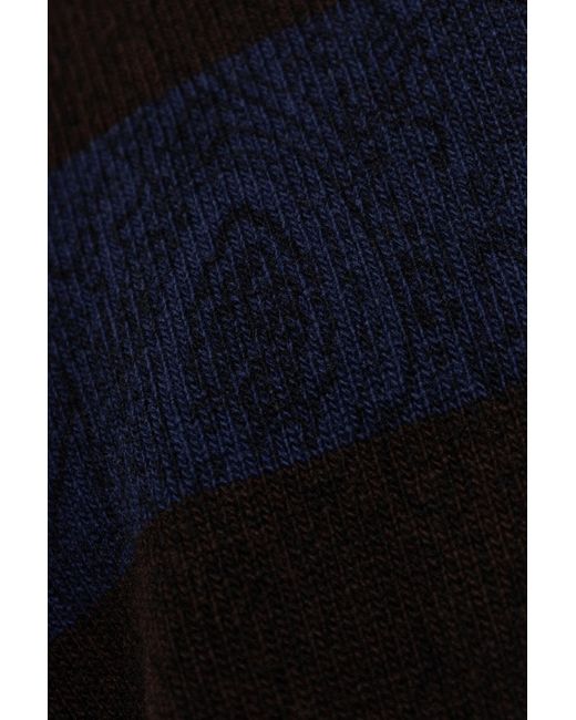 Etro Blue Crew Neck Long-Sleeved Knitwear for men