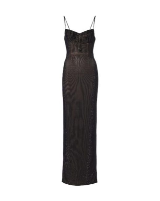 Area Black Crystal-Embellished Gown