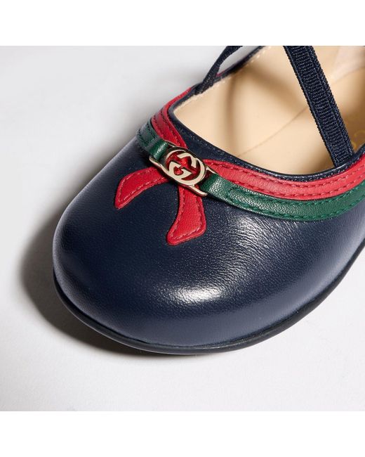 Gucci Blue Toddler Ballerina Flat