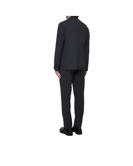 Tagliatore Black Single-Breasted Two-Piece Suit Set for men