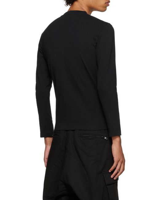 Balenciaga Black Fashion Institute Fitted Long Sleeve T-Shirt for men
