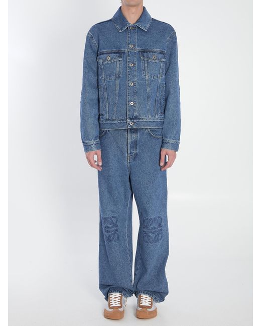 Loewe Blue Anagram Buttoned Jacket for men