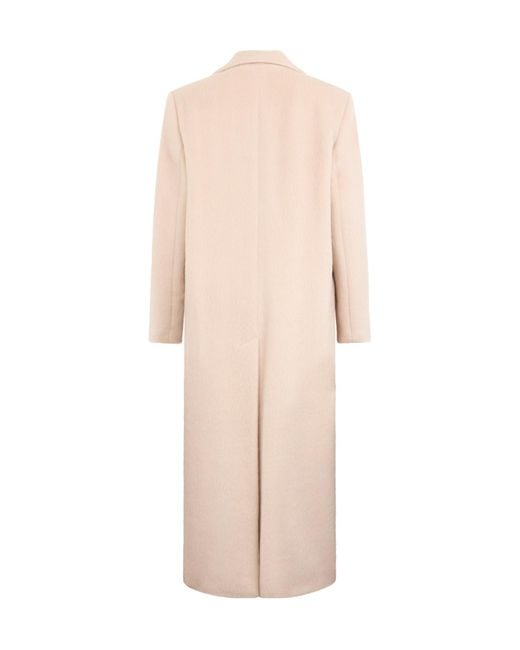 Peserico Natural Abric Straight Hem Double-Breasted Coat