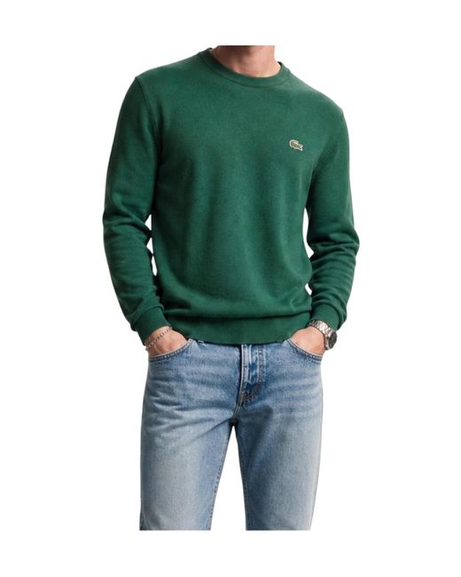 Lacoste Green Crew Neck Pullover for men