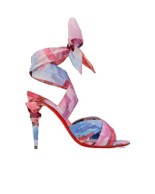 Christian Louboutin Pink Affabula Bow Heeled Sandals