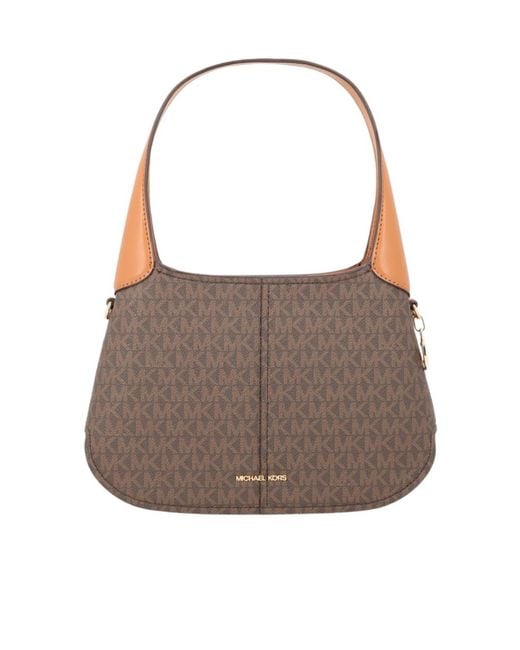 MICHAEL Michael Kors Brown Alice Small Signature Logo Shoulder Bag