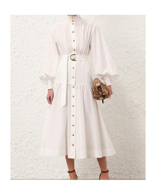 Zimmermann White Utility Midi Dress