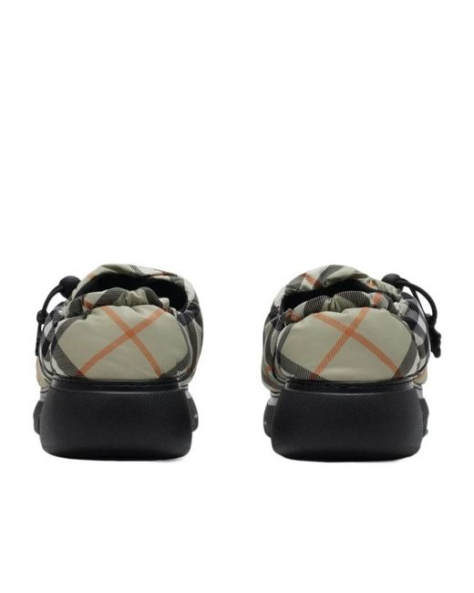 Burberry Multicolor Check Pattern Drawstring Pillow Mules for men